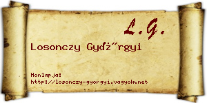 Losonczy Györgyi névjegykártya